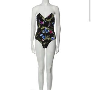 FLEUR DU MAL one piece swimsuit flower pattern